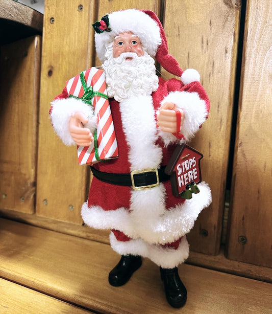 Jolly Santa with Sign