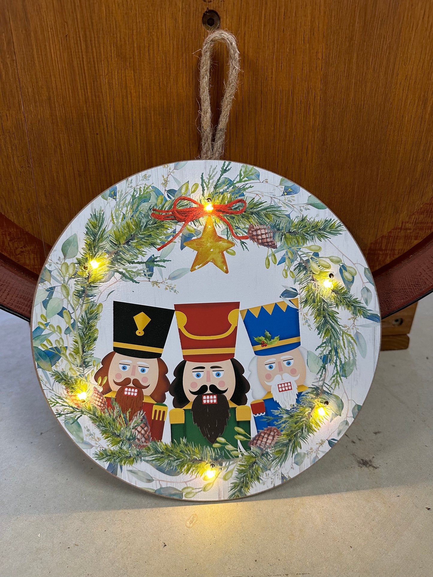 Nutcracker Bauble Wall Plaque LED