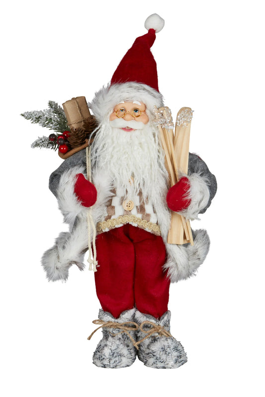 Santa with Skis & Gifts