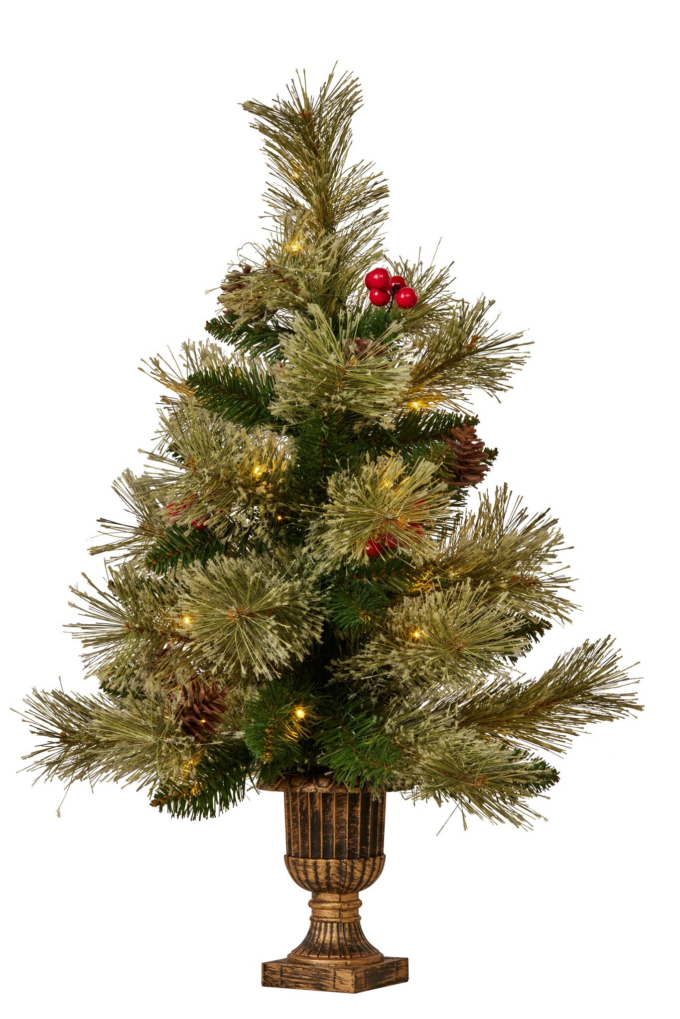 2ft Christmas Tree with Multi Function Lights- Bristle Berry