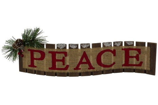 Peace Christmas Banner Sign, 38cm