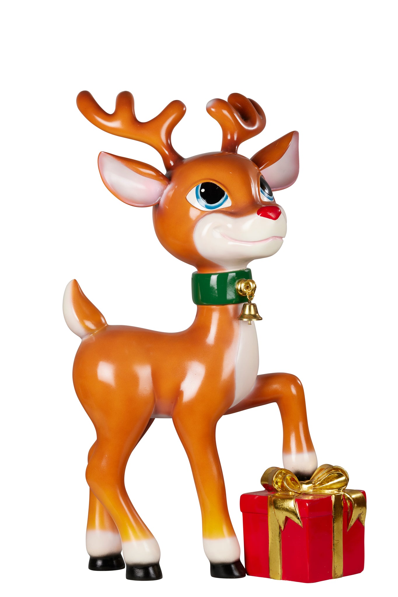 Christmas Reindeer - Cute Baby Reindeer with Present, 89cm